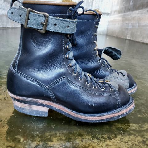 View photo of Frank's Boots Monkey Boot in Horween Black Essex