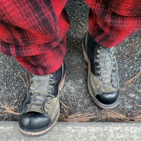 View photo of Frank's Boots Monkey Boot in Horween Black Essex