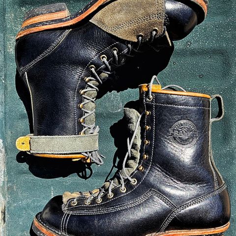 View photo of Frank's Boots Monkey Boot in Horween Black Essex