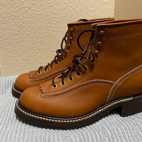 John Lofgren Donkey Puncher Boots in Badalassi Carlo Cognac Minerva