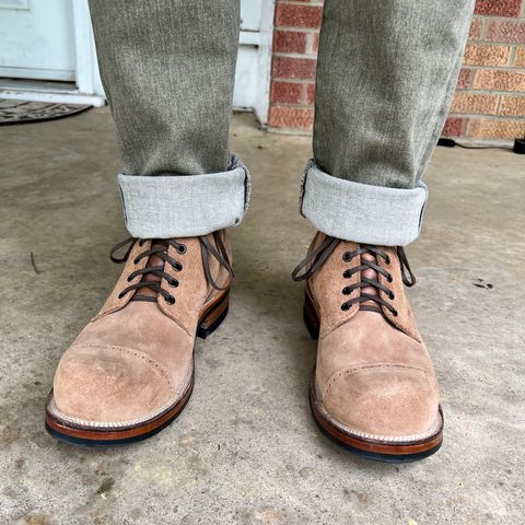 Viberg Service Boot BCT in Horween Marine Field Roughout
