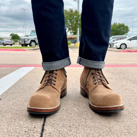 Viberg Service Boot BCT in Horween Marine Field Roughout