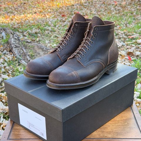 Viberg Service Boot BCT in Horween Brown Washed Waxed Flesh