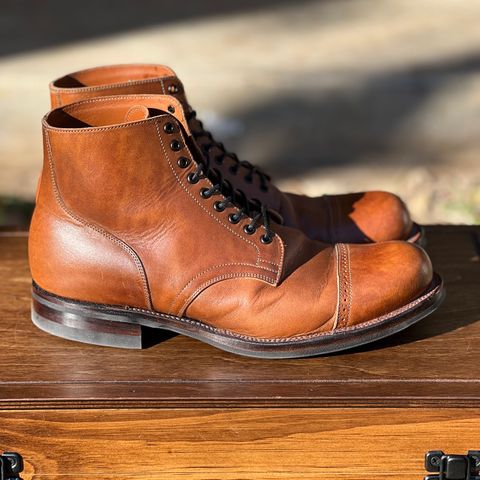 View photo of Viberg Service Boot in Conceria 800 Antique Oiled Vacchetta