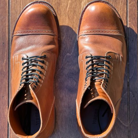 View photo of Viberg Service Boot in Conceria 800 Antique Oiled Vacchetta