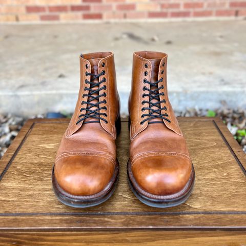 View photo of Viberg Service Boot in Conceria 800 Antique Oiled Vacchetta