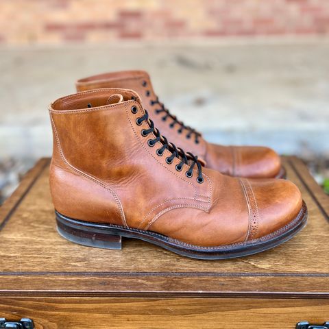 View photo of Viberg Service Boot in Conceria 800 Antique Oiled Vacchetta