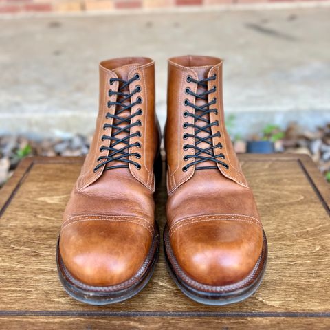 View photo of Viberg Service Boot in Conceria 800 Antique Oiled Vacchetta