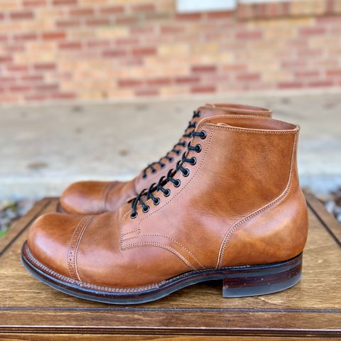 View photo of Viberg Service Boot in Conceria 800 Antique Oiled Vacchetta