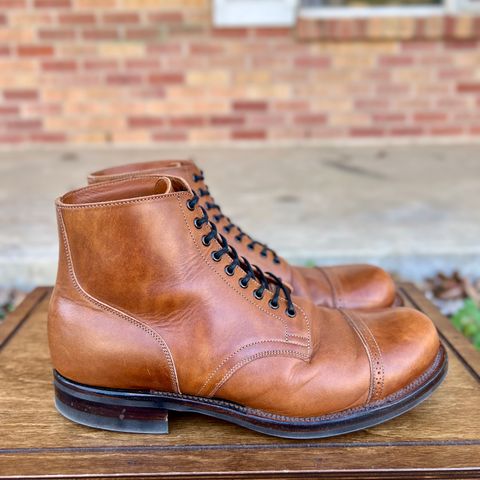 View photo of Viberg Service Boot in Conceria 800 Antique Oiled Vacchetta