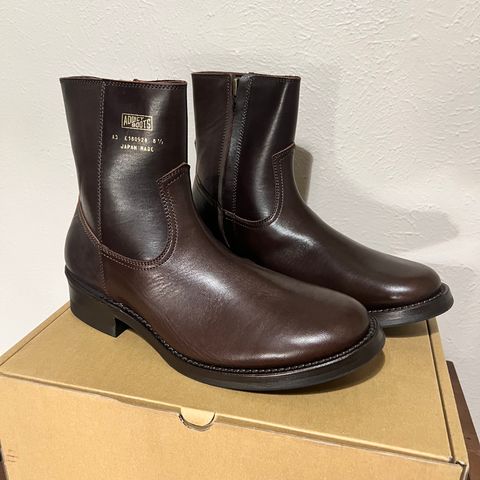 View photo of Addict Boots AB-05 Zip Western Boots in Brown Horsehide