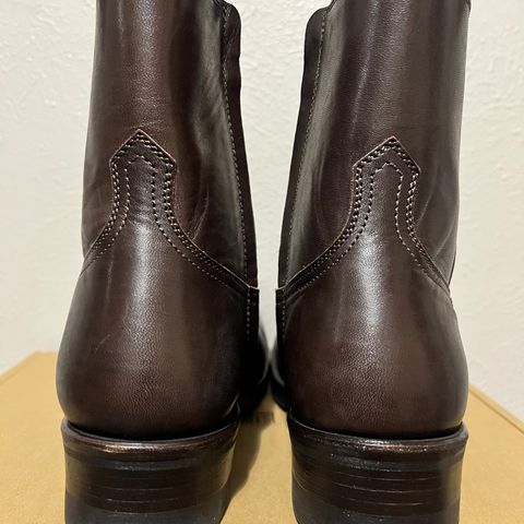 View photo of Addict Boots AB-05 Zip Western Boots in Brown Horsehide