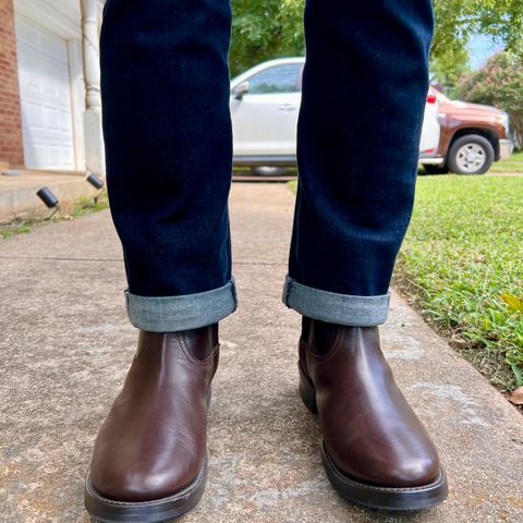 Addict Boots AB-05 Zip Western Boots in Brown Horsehide