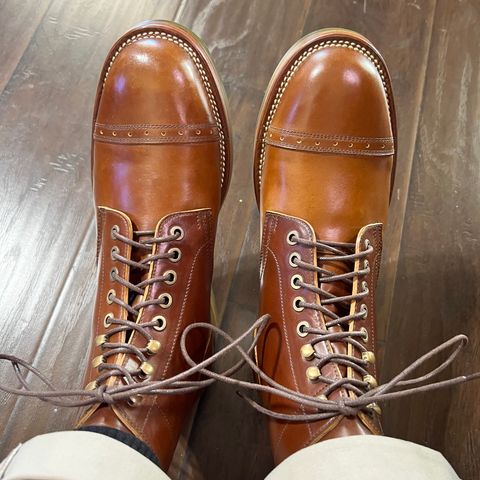 View photo of Briselblack The Catcher in Shinki ‘Shin’ Cognac Shell Cordovan