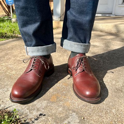 Viberg Rockland Blucher in J&FJ Baker Brown Russian Calf