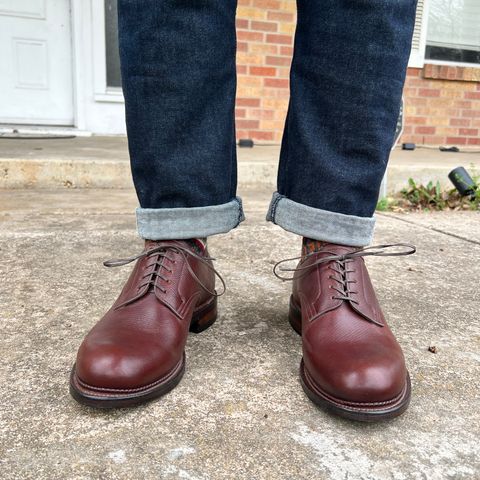 Viberg Rockland Blucher in J&FJ Baker Brown Russian Calf