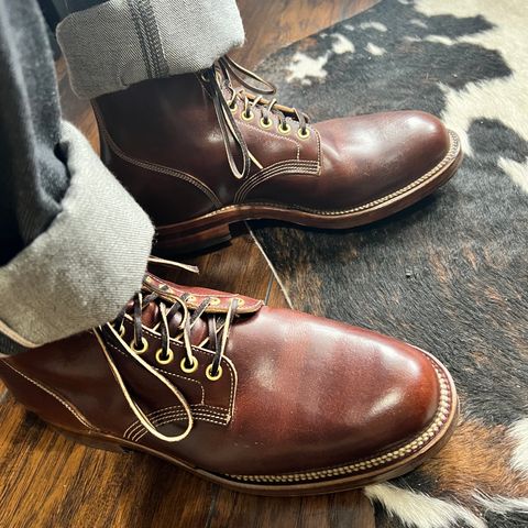 View photo of Viberg Service Boot in Horween Brown Cypress