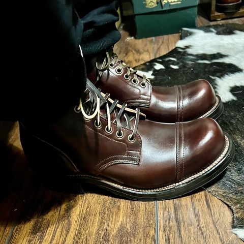 View photo of Viberg Service Boot in Horween Brown Chromexcel