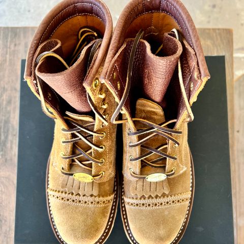 Rolling Dub Trio Forrester II in Nakamura Sennosuke Shoten Dark Beige Suede