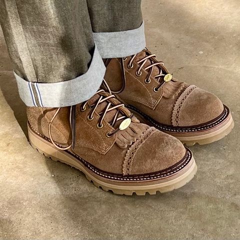 Rolling Dub Trio Forrester II in Nakamura Sennosuke Shoten Dark Beige Suede