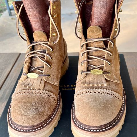Rolling Dub Trio Forrester II in Nakamura Sennosuke Shoten Dark Beige Suede
