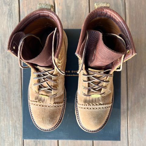Rolling Dub Trio Forrester II in Nakamura Sennosuke Shoten Dark Beige Suede