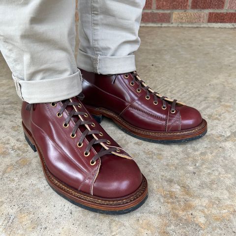 View photo of Sagara Cordmaster in Rocado Burgundy Shell Cordovan