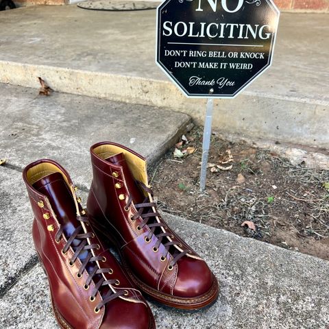 View photo of Sagara Cordmaster in Rocado Burgundy Shell Cordovan