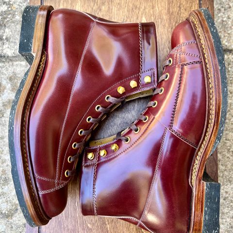 View photo of Sagara Cordmaster in Rocado Burgundy Shell Cordovan