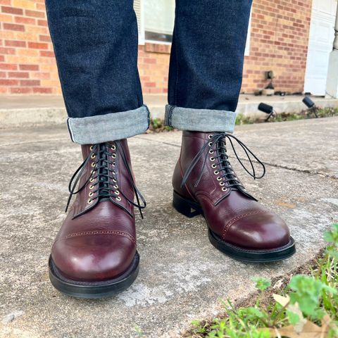 Viberg MTO in Horween Burgundy Wooly