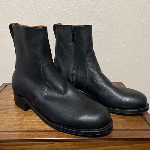 Viberg Side Zip in Maryam Nero Washed Kangaroo