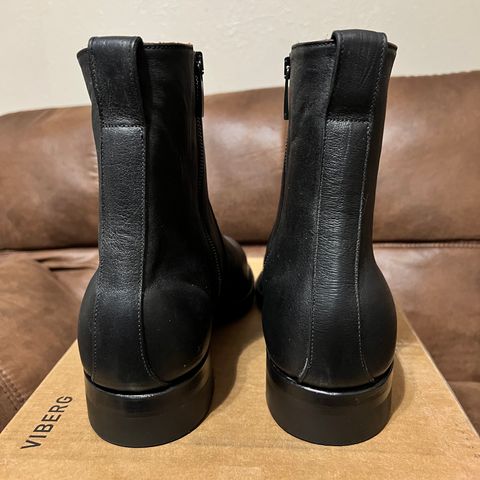 Viberg Side Zip in Maryam Nero Washed Kangaroo