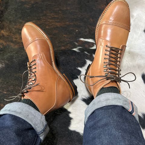 View photo of Viberg Service Boot in Horween Natural Shell Cordovan