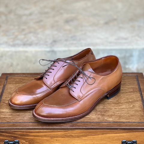 Alden V-Tip Blucher in Horween Whisky Shell Cordovan