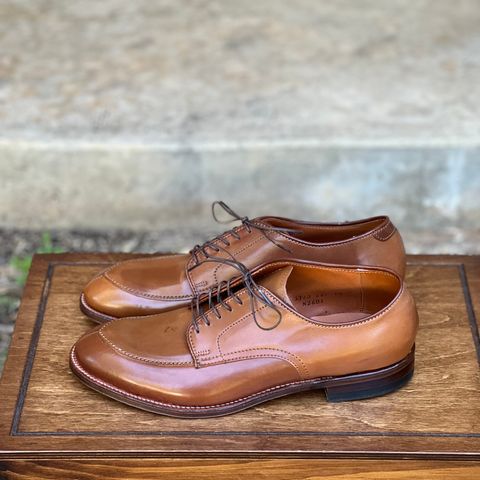 Alden V-Tip Blucher in Horween Whisky Shell Cordovan