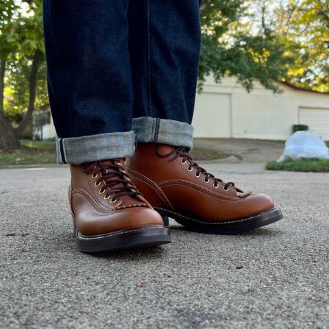 John Lofgren Donkey Puncher Boots in Badalassi Carlo Cognac Minerva