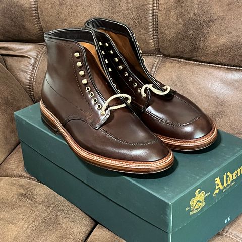 View photo of Alden Stitchdown ‘Otis’ Indy in Brown Calfskin