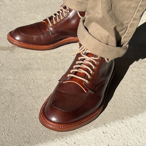 View photo of Alden Stitchdown ‘Otis’ Indy in Brown Calfskin