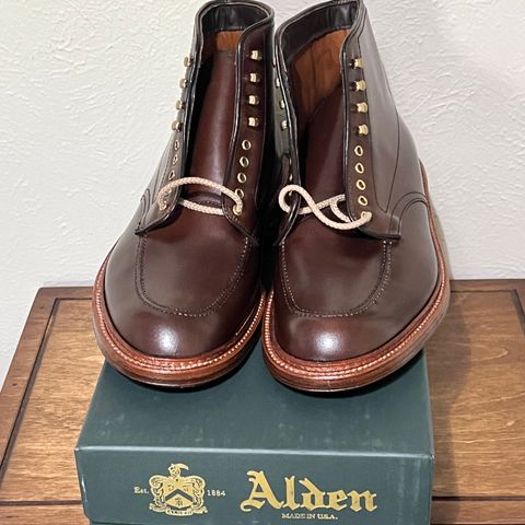 View photo of Alden Stitchdown ‘Otis’ Indy in Brown Calfskin