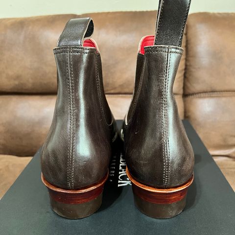 View photo of Briselblack The Seventh Chelsea Boot in Maryam Dark Brown Horsebutt