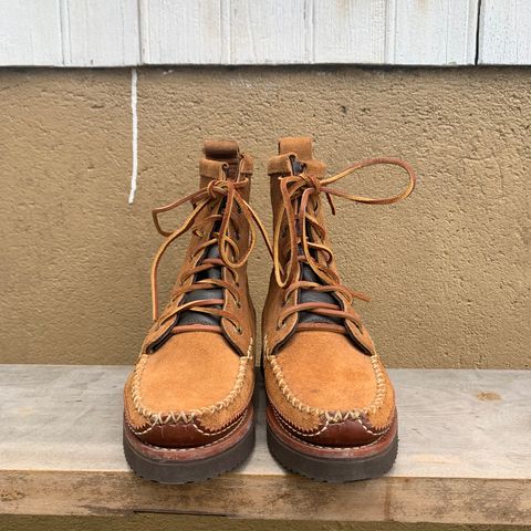 Yuketen Maine Guide DB Boots in Horween Full Grain Flesh-Out