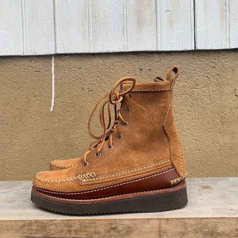 Yuketen Maine Guide DB Boots in Horween Full Grain Flesh-Out