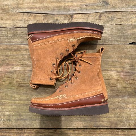Yuketen Maine Guide DB Boots in Horween Full Grain Flesh-Out