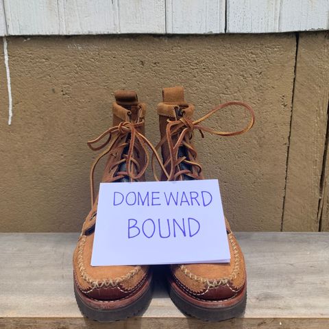 Yuketen Maine Guide DB Boots in Horween Full Grain Flesh-Out