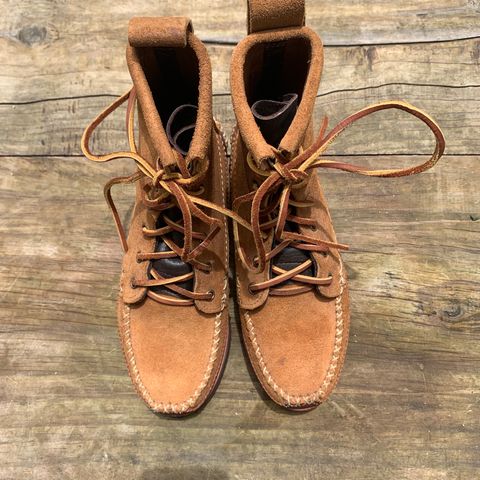 Yuketen Maine Guide DB Boots in Horween Full Grain Flesh-Out