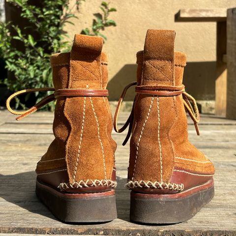 Yuketen Maine Guide DB Boots in Horween Full Grain Flesh-Out