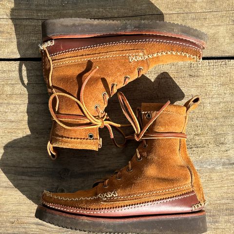 Yuketen Maine Guide DB Boots in Horween Full Grain Flesh-Out