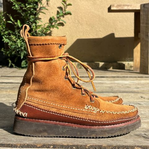 Yuketen Maine Guide DB Boots in Horween Full Grain Flesh-Out