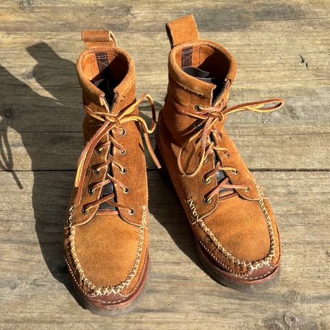 Yuketen Maine Guide DB Boots in Horween Full Grain Flesh-Out