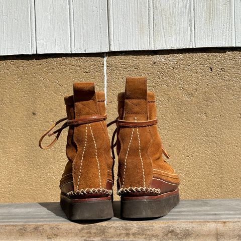 Yuketen Maine Guide DB Boots in Horween Full Grain Flesh-Out